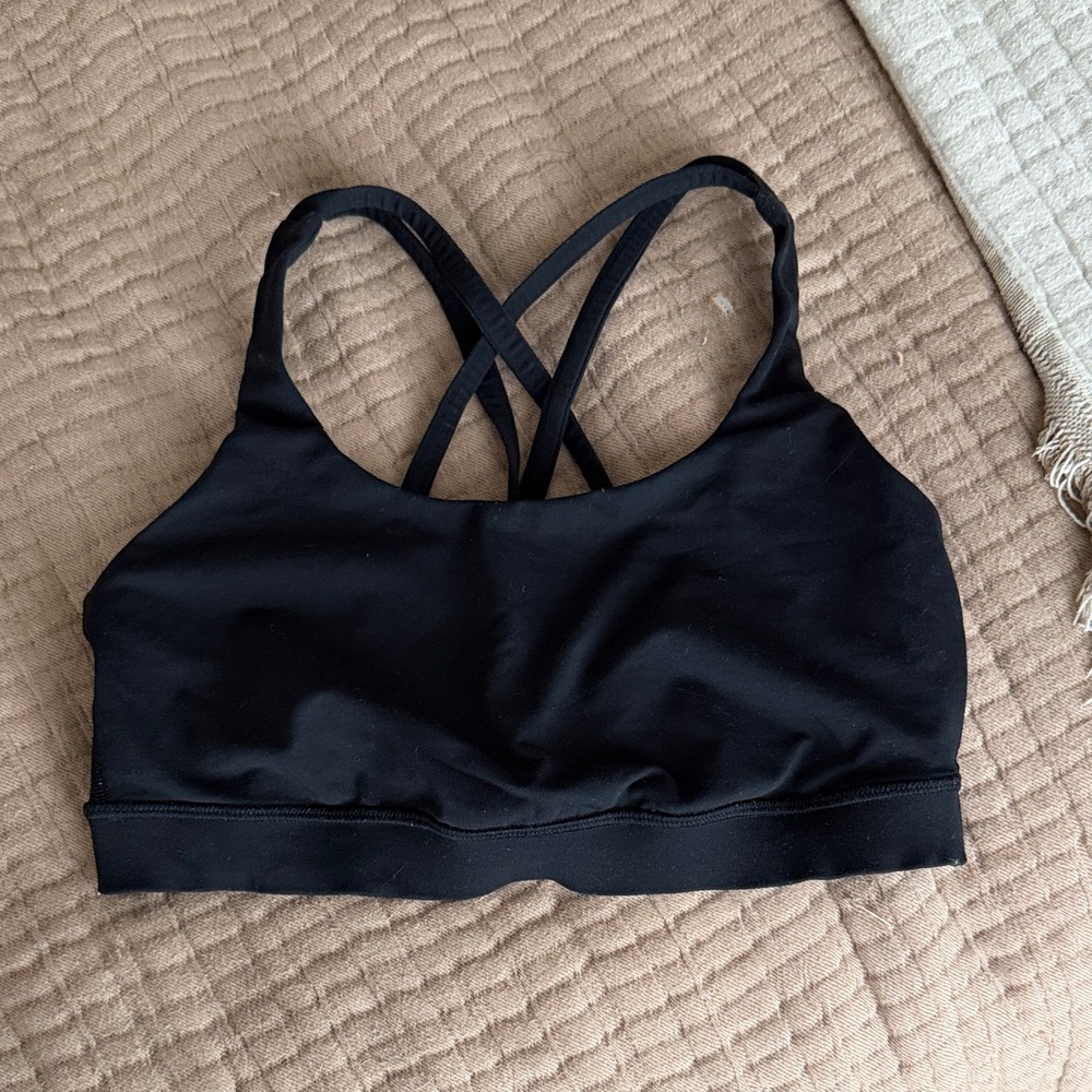 Lululemon Athletica Black Crossback Sports Bra